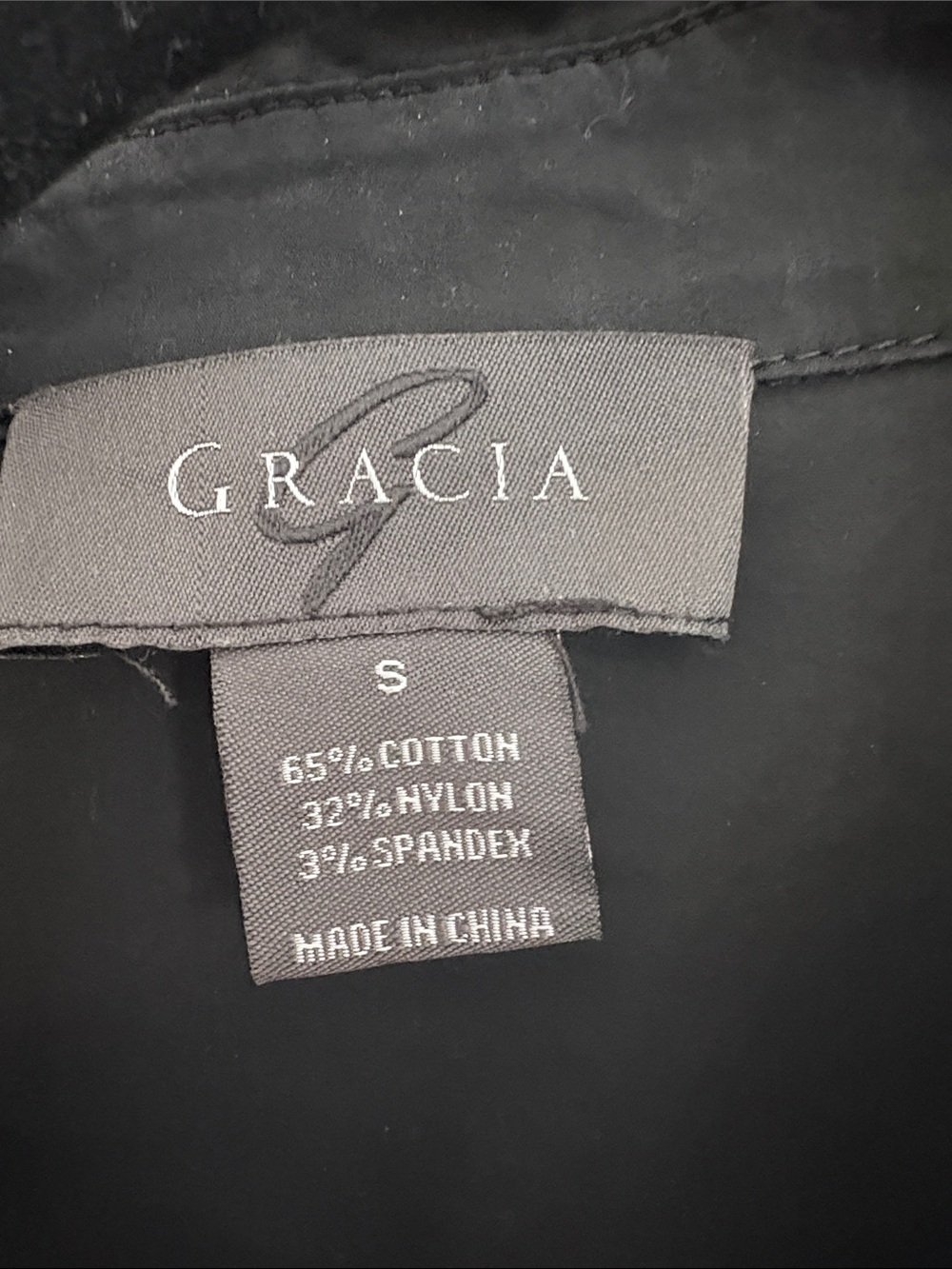 Gracia Black Button-Up Tunic with White Line-Face Embroidery - Picture 2 of 4